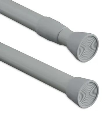 Obrázok produktu pre Teleskopická tyč Relaxdays, 120–220 cm, upínacie tyč na sprchovú závesu, záclonu, dverový rám, nerezová oceľ, bez vŕtania, sivá