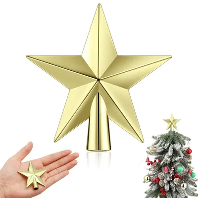Weihnachtsbaumstern aus Kunststoff, 6 cm, für kleine Bäume