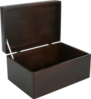 Obrázok produktu pre Creative Deco Hnedá Drevená škatuľa s vekom a zámkom | 30 x 20 x 14 cm (+/-1cm) | Pamäťová schránka Baby Veľká drevená škatuľa s vekom Nelakovaná škatuľa | Na dokumenty Hračky Nástroje | Hrubé a nelakované