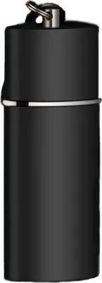 Produktbild von Tragbarer Aschenbecher mit Schnalle versiegelter Zug Schließe Anti-Scenaling Metall Liner Butt Station Stahl Edelstahl Mini Mobile Aschenbecher Männer Pocket Gadget Kreatives Geschenk-Schwarz