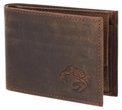 Produktbild von oxmox Leder Geldbörse Leather RFID Protect Pocketbörse Crab 2.0 Embossed Vintage Dark Brown dunkelbraun