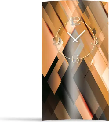 Image de Abstrait abricot noir design horloge murale design moderne horloge murale design silencieux no tick dixtime 3d-0177