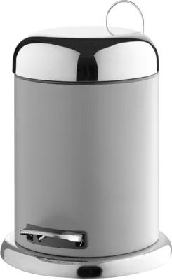 Produktbild von Treteimer - Grau - Silbergrau - Metall - mit Kunststoffeinsatz - 5 Liter