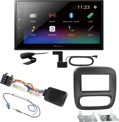 Produktbild von Pioneer DMH-A340DAB USB MP3 DAB+ Moniceiver FLAC WMA Einbauset für Nissan NV300