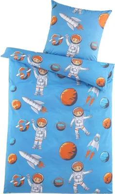 Produktbild von Kinder-Bettwäsche aus 100% Polyester - Astronaut 135 x 200 cm