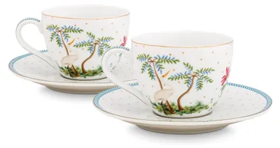 Produktbild von Jolie Dots Gold Espressotasse & Untertasse Set2