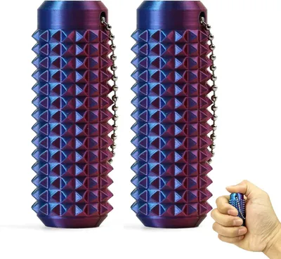 Productafbeelding van Sensorisch speelgoed met noppen - Set van 2 - 3D-sleutelhanger - Stimulerende stippie spiky - Little ouchies pain fidget