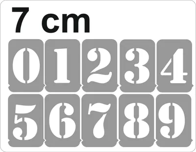 Produktbild von szablon-studio Ziffern Schablone wiederverwendbar 7 cm