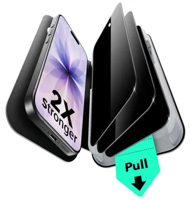 Obrázek produktu pro ESR - Ochranné sklo Privacy Tempered Glass UltraFit (3 ks) pro iPhone 17 / iPhone 16 Pro – černé
