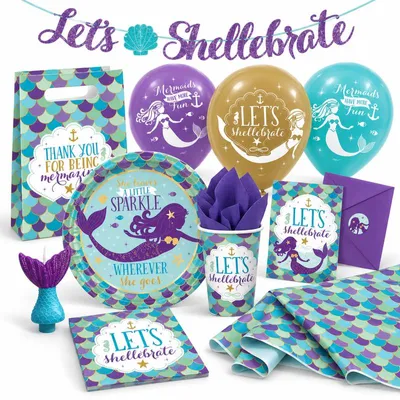 Produktbild von Mermaid Wishes Partyset 56-teilig