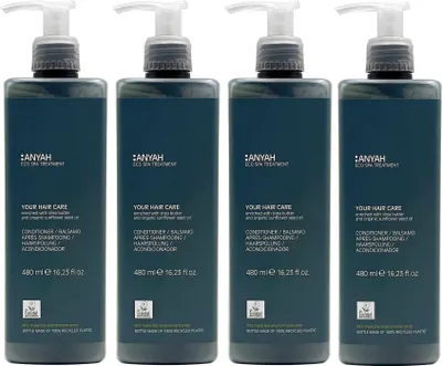 Obrázok produktu pre Anyah vlasový kondicionér - obohatený o bambucké maslo a slnečnicový olej - Eco Label -  Italy - 4 x 480 ml sada