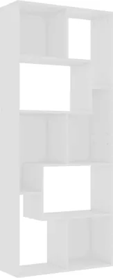 Image de vidaXL Bibliothèque blanche 67x24x161 cm panneau de particules