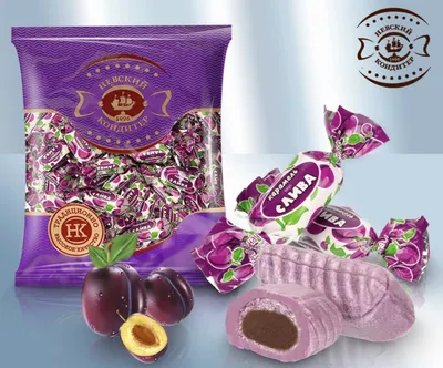 Produktbild von Karamell mit Pflaumengeschmack 1kg Newskij Konditer