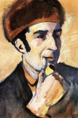Produktbild von August Macke Kunstdruck Bild - Portrait Von Franz Marc, 1910 (120 x 80 cm)