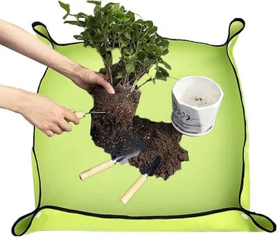 Zdjęcie produktu dla Wodoodporna mata ogrodowa – 75 cm x 75 cm – zielona