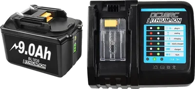 Obrázek produktu pro Nabíjecí 18V baterie, volitelně 9,0 Ah, včetně nabíječky 6A, 1 nabíječka 9Ah 3A