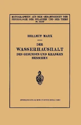 Produktbild von Der Wasserhaushalt des Gesunden und Kranken Menschen