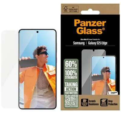 Obrázek produktu pro PanzerGlass ® Screen Protector Samsung S25 Edge | Ultra-Wide Fit