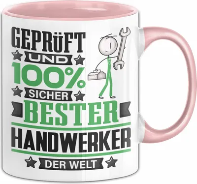 Produktbild von Handwerker Geschenk Lustiger Spruch für Handwerker Geschenkidee Bester Handwerker Der Welt (Rosa)