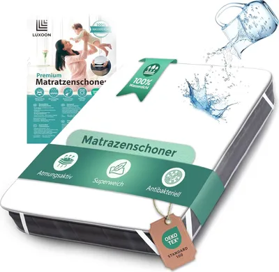 Produktbild von Luxoon Matratzenschoner wasserdicht 90x200cm – 2er Pack, Atmungsaktive & rutschfeste Matratzenauflage, Schutz vor Flüssigkeiten, Staub Milben,