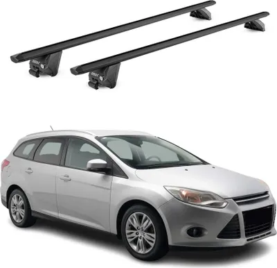 Produktbild von Dachträger Grundtäger für Ford Focus III IV 2011-2024 100kg Alu Schwarz 2x ABE