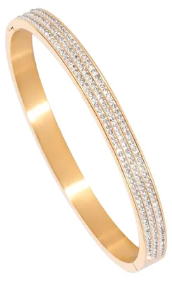 Produktbild von Edelstahl Armreif mit Strass für Damen