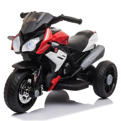 Produktbild von LEADZM 6V 7Ah Elektro Kindermotorrad Kinderfahrzeug Elektro-Dreirad 88 x 42 x 53cm Rot