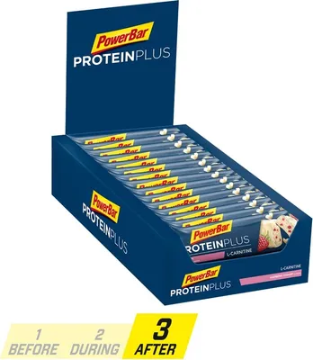 Produktbild von Powerbar Protein Plus + L-Carnitine Bar (30x35g) Raspberry Yoghurt - Riegel - Protein-Riegel