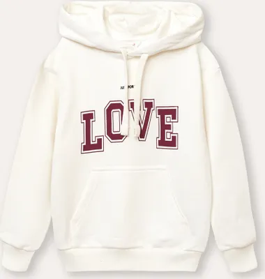 Produktbild von Mädchen-Hoodie Love  - Milchfarben - 134