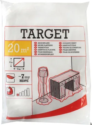 Image de Bâche de protection, film de recouvrement, film de peintre, bâche de protection 4 x 5m, 20qm en HDPE transparent, recyclable