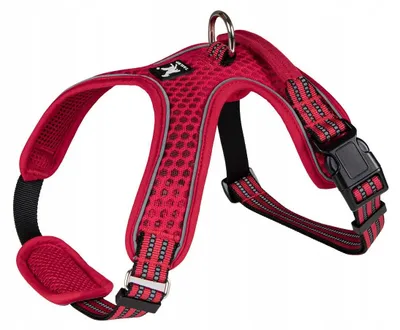 Produktbild von Tailup Hundegeschirr Rot verstellbar mit Griff M