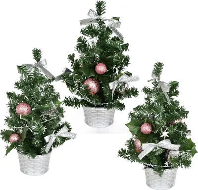 Produktbild von Bäume dekoriert rosa 25 cm, 3 Stück