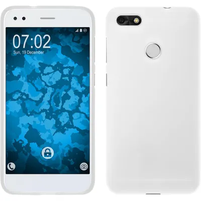 Produktbild von PhoneNatic Case kompatibel mit Huawei P9 Lite Mini - weiß Silikon Hülle matt Cover