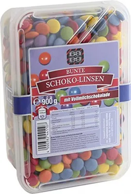 Produktbild von Agilus Bunte Schokolinsen Dragiert mit leckerer Vollmilch 900g