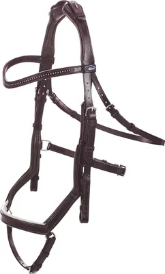 Produktbild von BUSSE Trense Feeling Trensenzaum Ledertrense mit Zügel Braun (Strass-Silber)