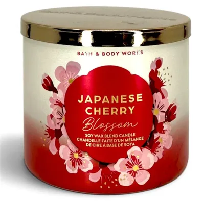 Produktbild von Bath & Body Works 3-Docht Duftkerze JAPANESE CHERRY BLOSSOM 411 g