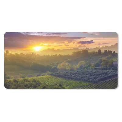 Produktbild von MuchoWow® Schreibtischunterlage Toskana - Landschaft - Sonne 80x40 cm - XXL Mauspad - Gaming Mauspad