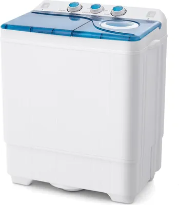 Produktbild von GOPLUS Waschmaschine mit Schleuder, Toploader, Wäscheschleuder, Waschautomat mit 6,5 kg Waschkapazität & 3 kg Schleuderkapazität
