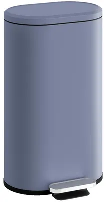 Productafbeelding van Keukenafvalbak, 30 liter, pedaalemmer met soft-close deksel, metalen pedaal, grijs, 36,5 x 31 x 61 cm