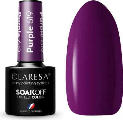 Produktbild von CLARESA Hybrid-Nagellack Lila Nr. 619 5 g