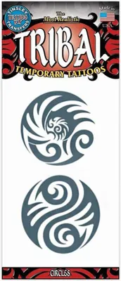 Produktbild von Kreise Tribal Klebe-Tattoo - Fasching Halloween Karneval