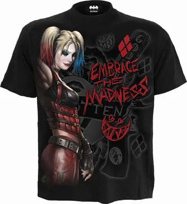Produktbild von Harley Quinn - "Embrace Madness" T-Shirt für Herren/Damen Uni HE2272 (S) (Schwarz)