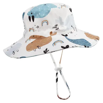 Produktbild von Sonnenhut Baby Kleinkind Fischerhut UV Schutz UPF 50+ Whale White 6-12 Monate