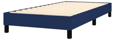 Produktbild von Boxspringbett mit Matratze Blau 90x200 cm Stoff Polsterbett
