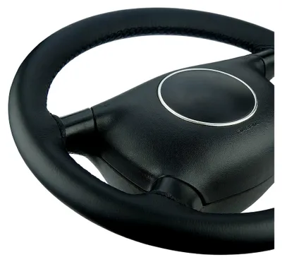 Produktbild von L&P A272 Lenkradhülle Lenkradbezug Echtleder Lenkrad Bezug passgenau geschneidert (Naht schwarz)