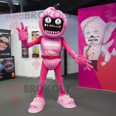Obrázek produktu pro Postava REDBROKOLY maskota růžového nemrtvého v kostýmu Playsuit a Cummerbunds