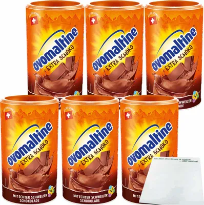 Produktbild von Ovomaltine Extra Schokolade 6er Pack (6x450g Dose) + usy Block