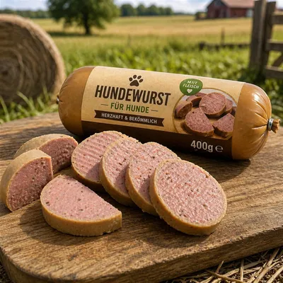 Produktbild von HAPPY FOR Dog Swiss Menü Fleischrolle Rind mit Kartoffeln 18 x 400g