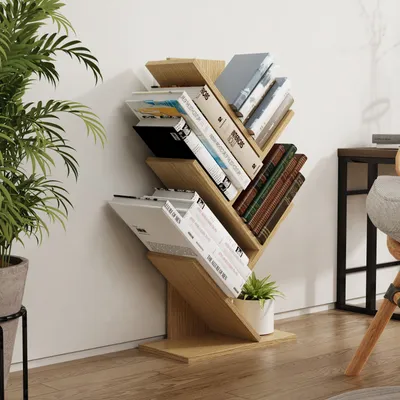 Produktbild von VCM Holz Aufbewahrung Stand Regal Bücherregal Deko Bücher Standregal Nulis L