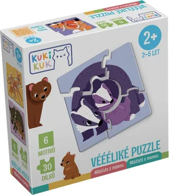 Produktbild von KukiKuk Véééliké puzzle Welpen mit Mama